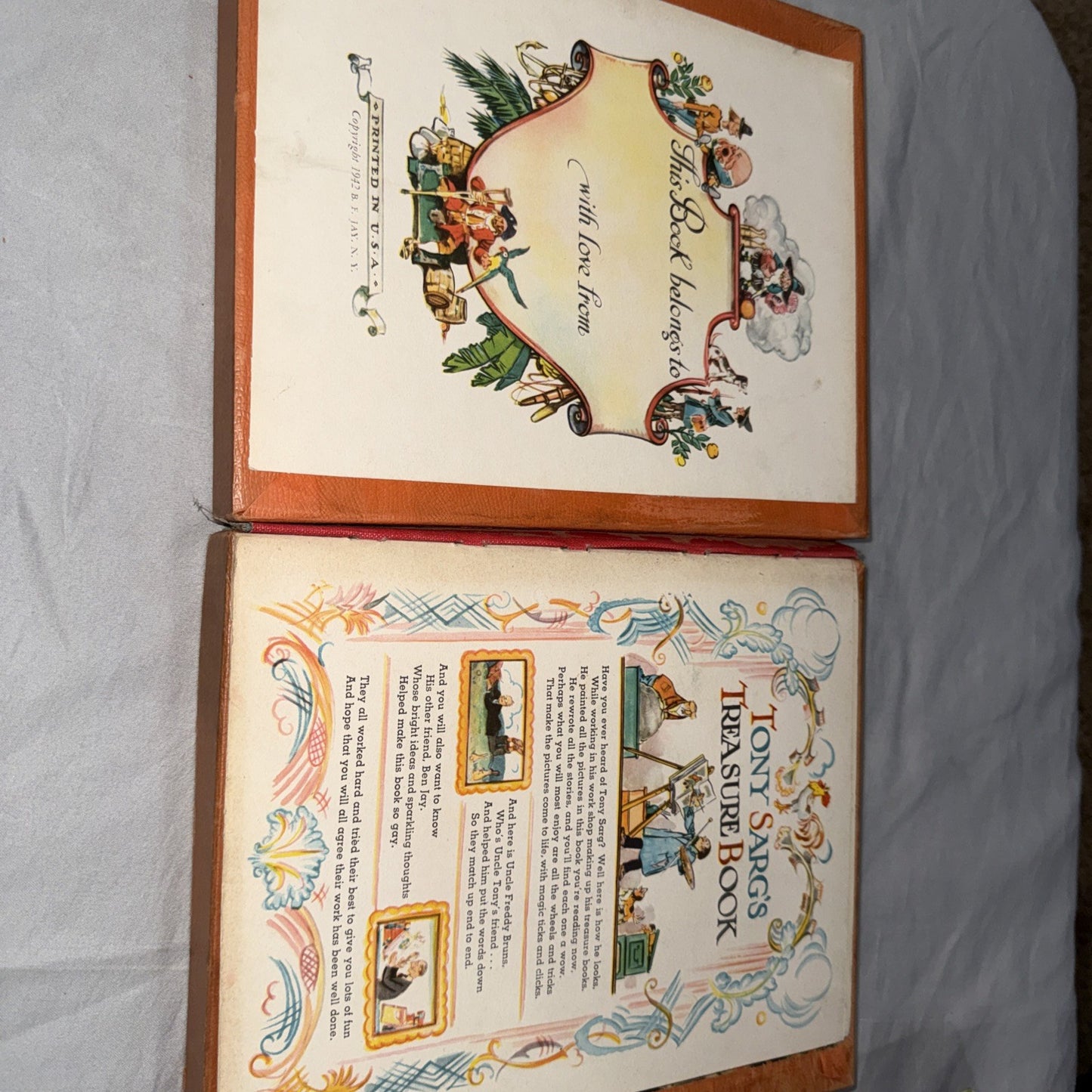 Vintage Tony Sargs Treasure Book 1942 First Edition McGraw Hill Rare PLEASE READ