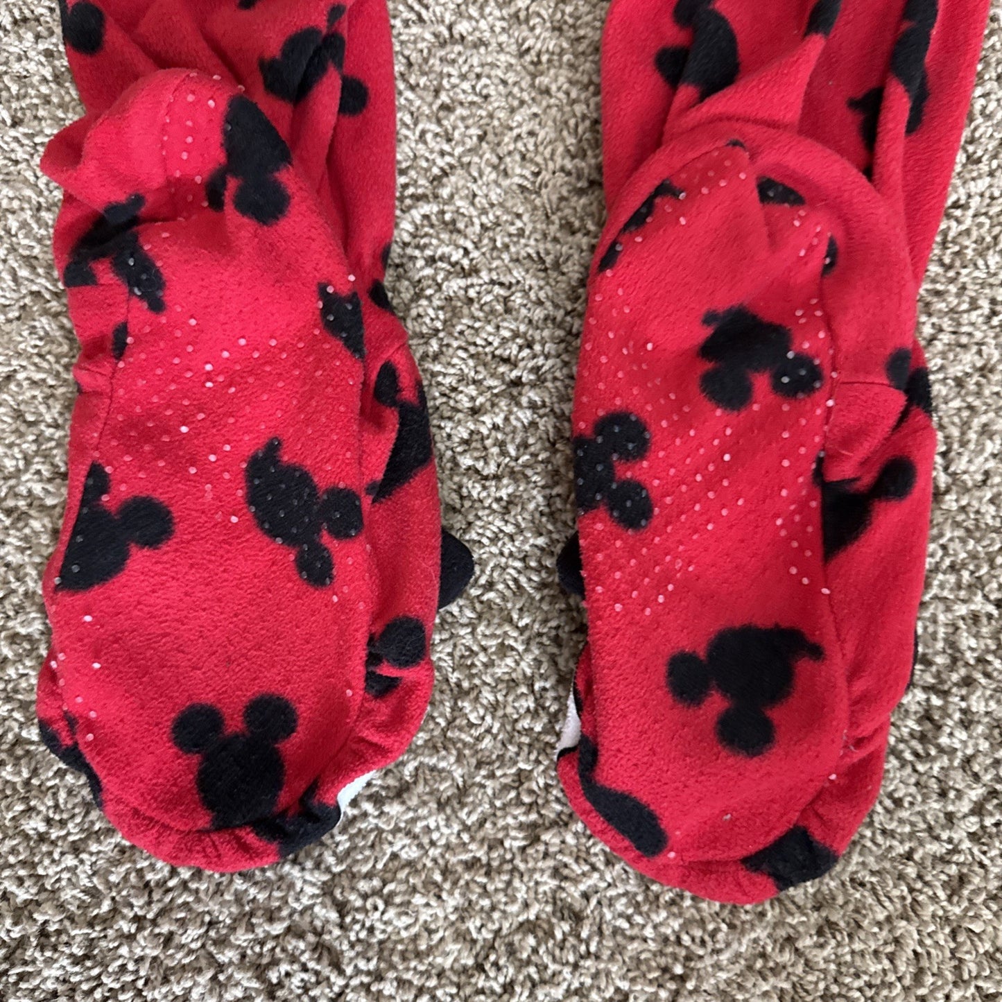 Disney Mickey Mouse Pajamas Fleece One Piece Footed Zip Women Medium