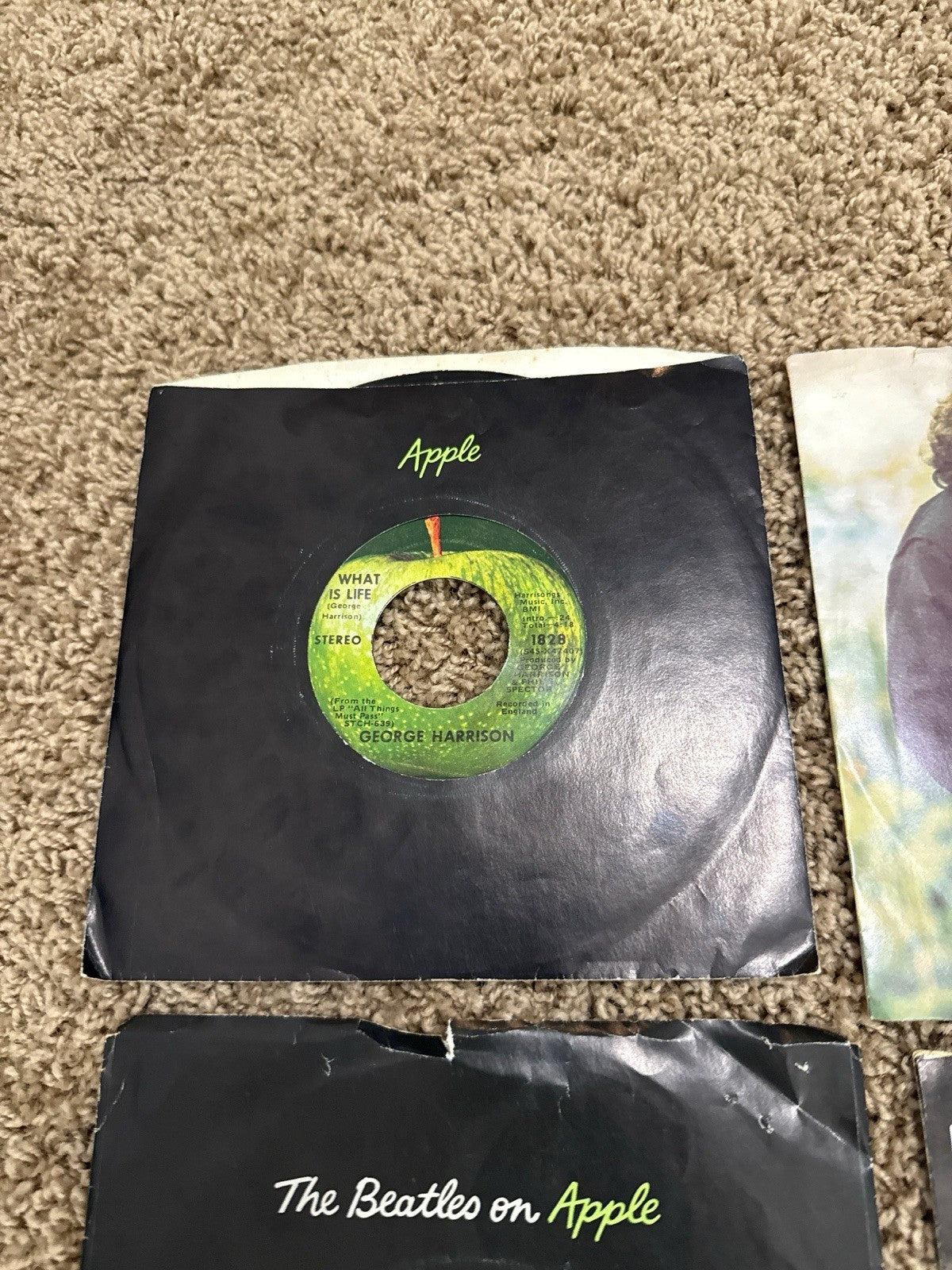 The Beatles Solo 7" Vinyl 45 Lot of 7 George Harrison Ringo Starr Paul McCartney