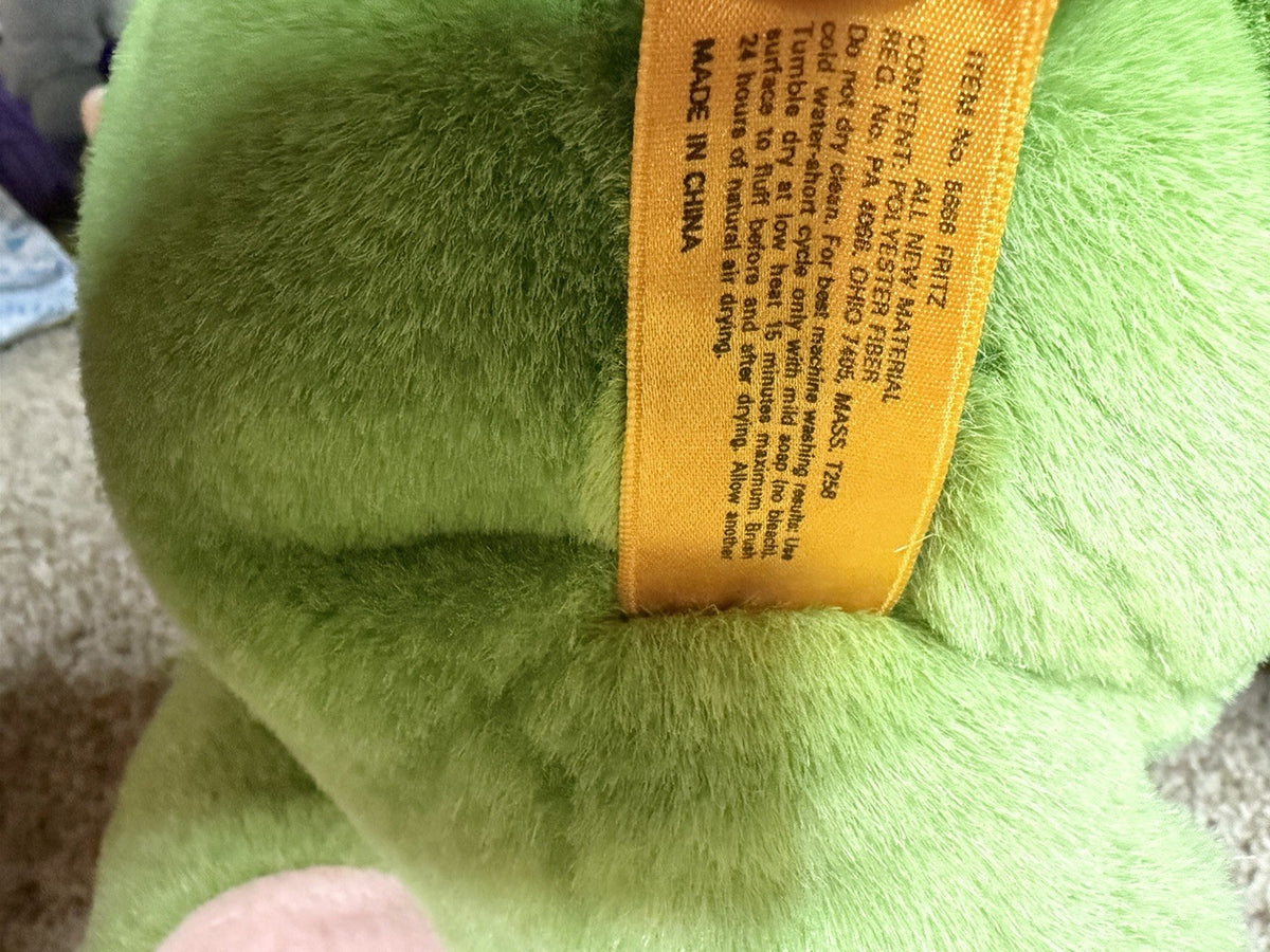 Vintage 1993 PlayTalkin Fritz Frog Plush Mighty Star Talking Character Toy