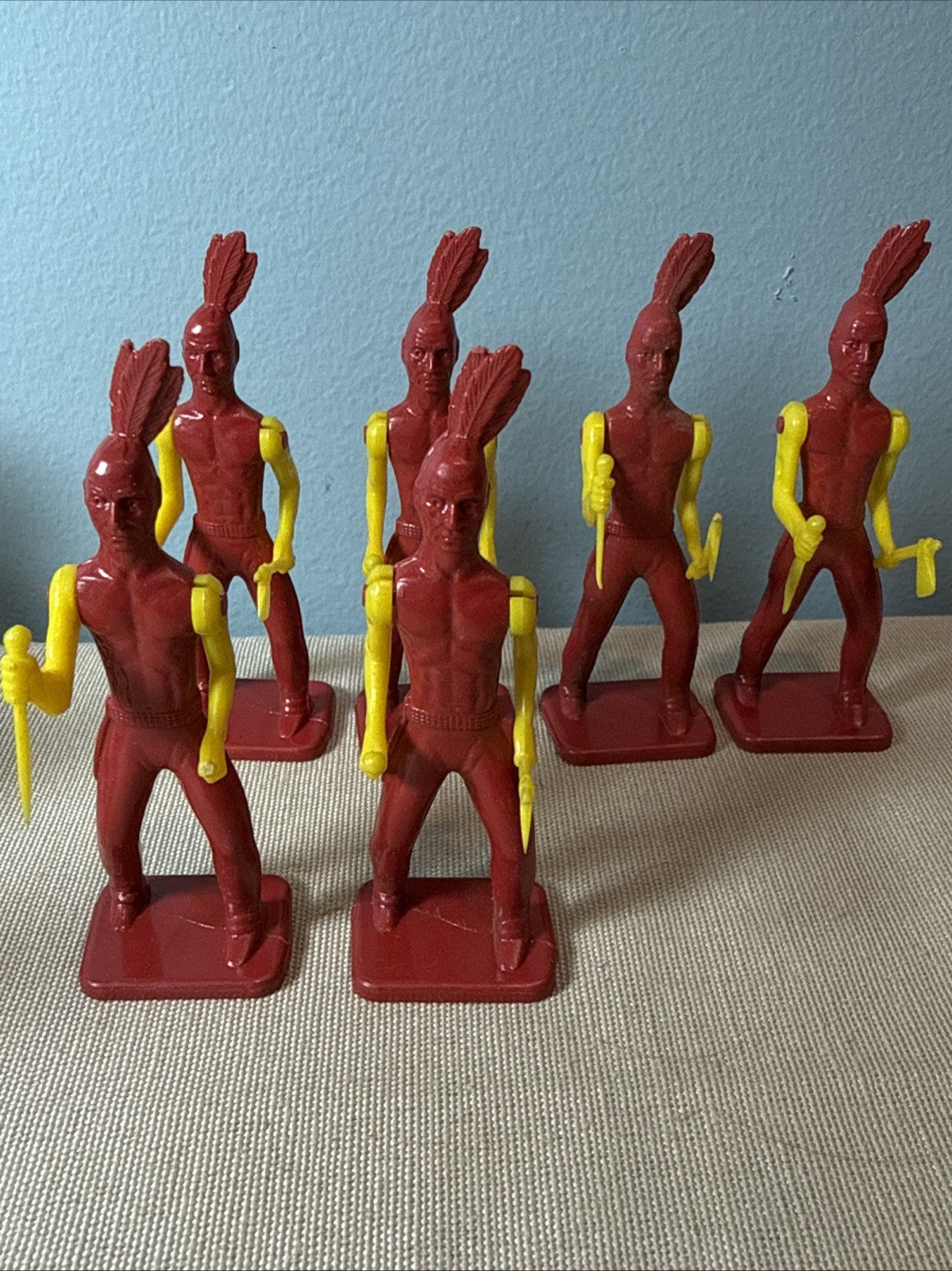 Vintage Ausley Thomasville GA Plastic Cowboys & Indians Lot Of 21 Figures