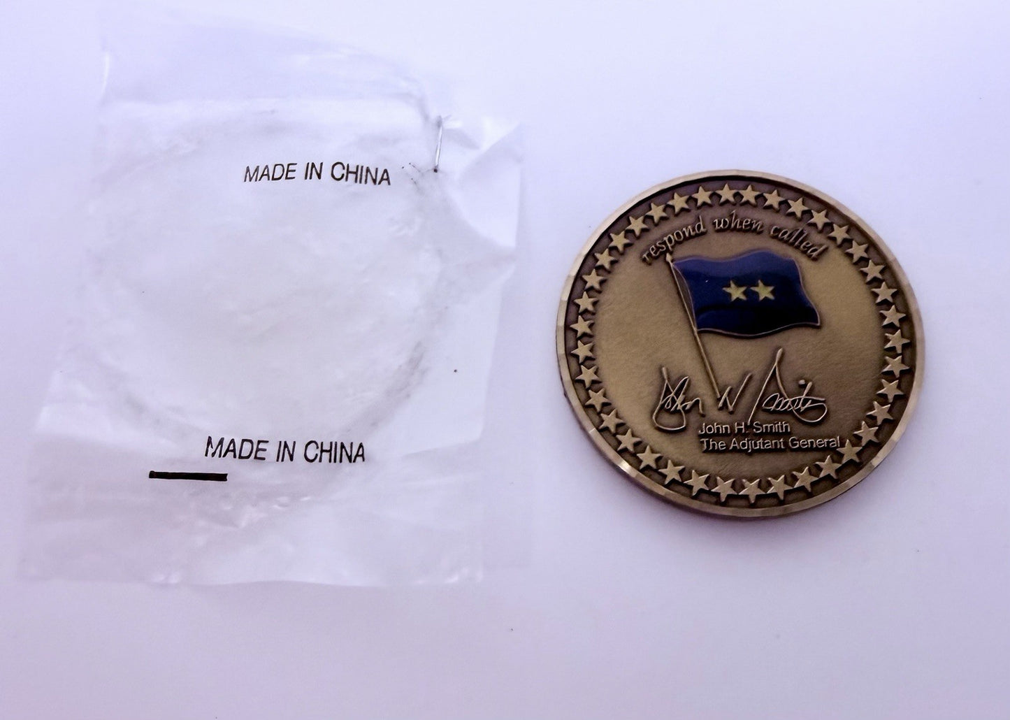 Bronze Military Challenge Coin 2 Star General State Of Ohio Adjutant General