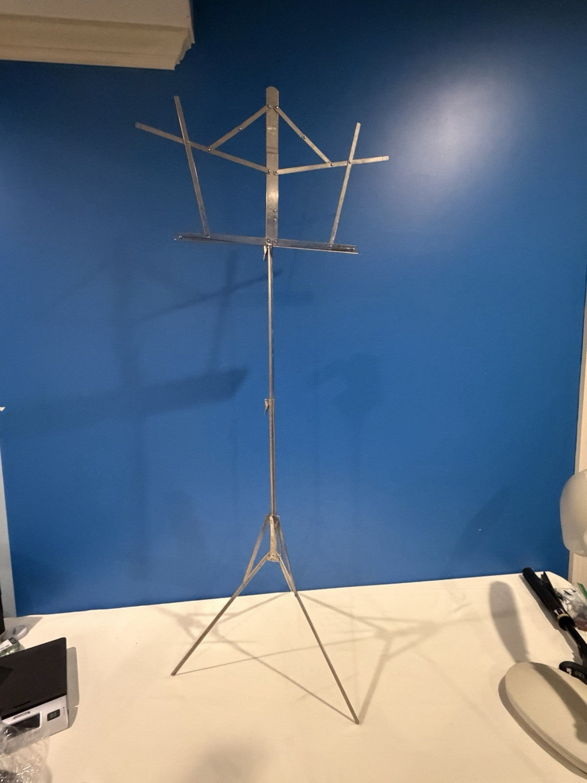 Vintage Norwood Music Stand Folding Metal Tripod w/ Original Carrying Case Bag