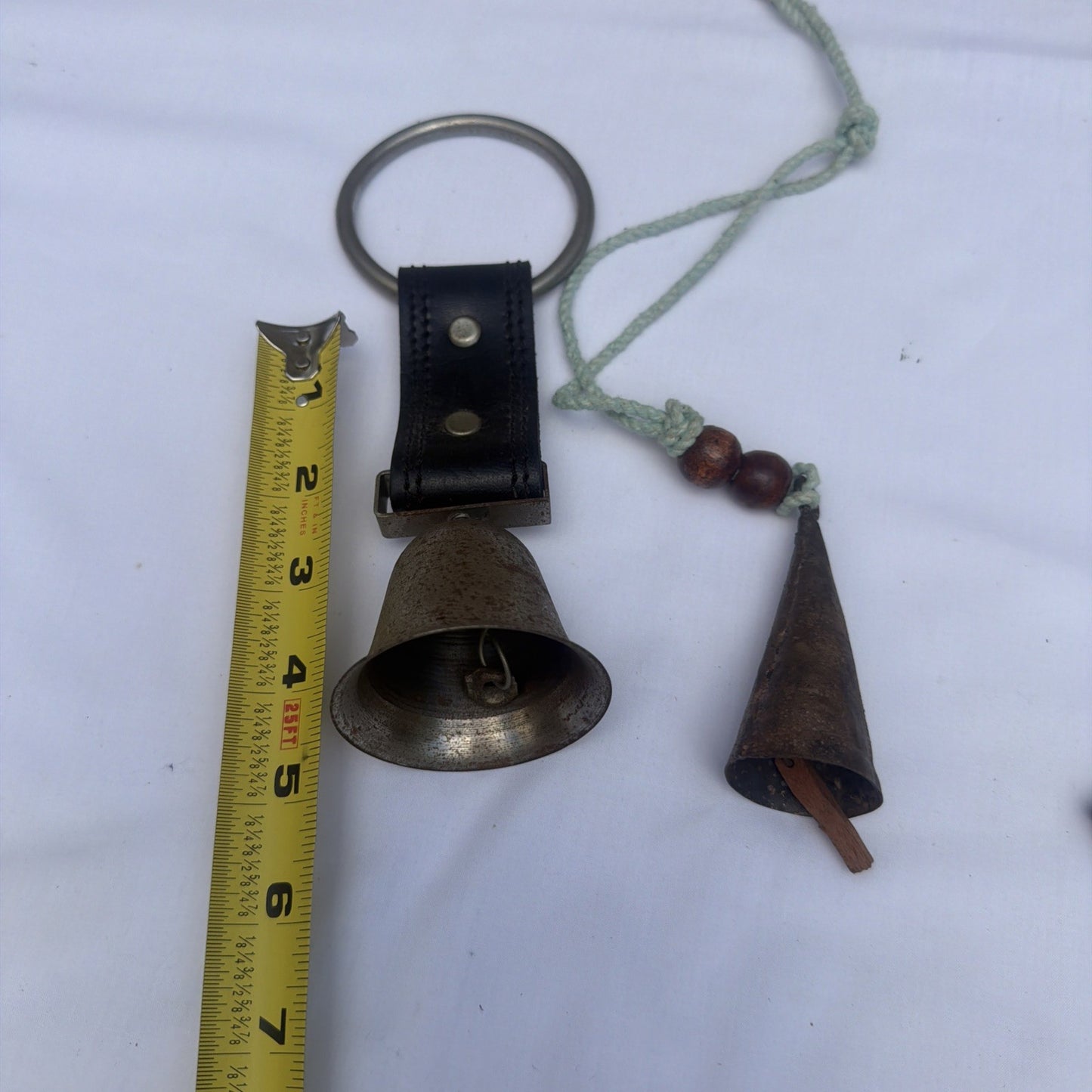 Vintage Primitive Farmhouse Tool Lot Jones Bros Stoneware Fluting Bell Scoop Iro