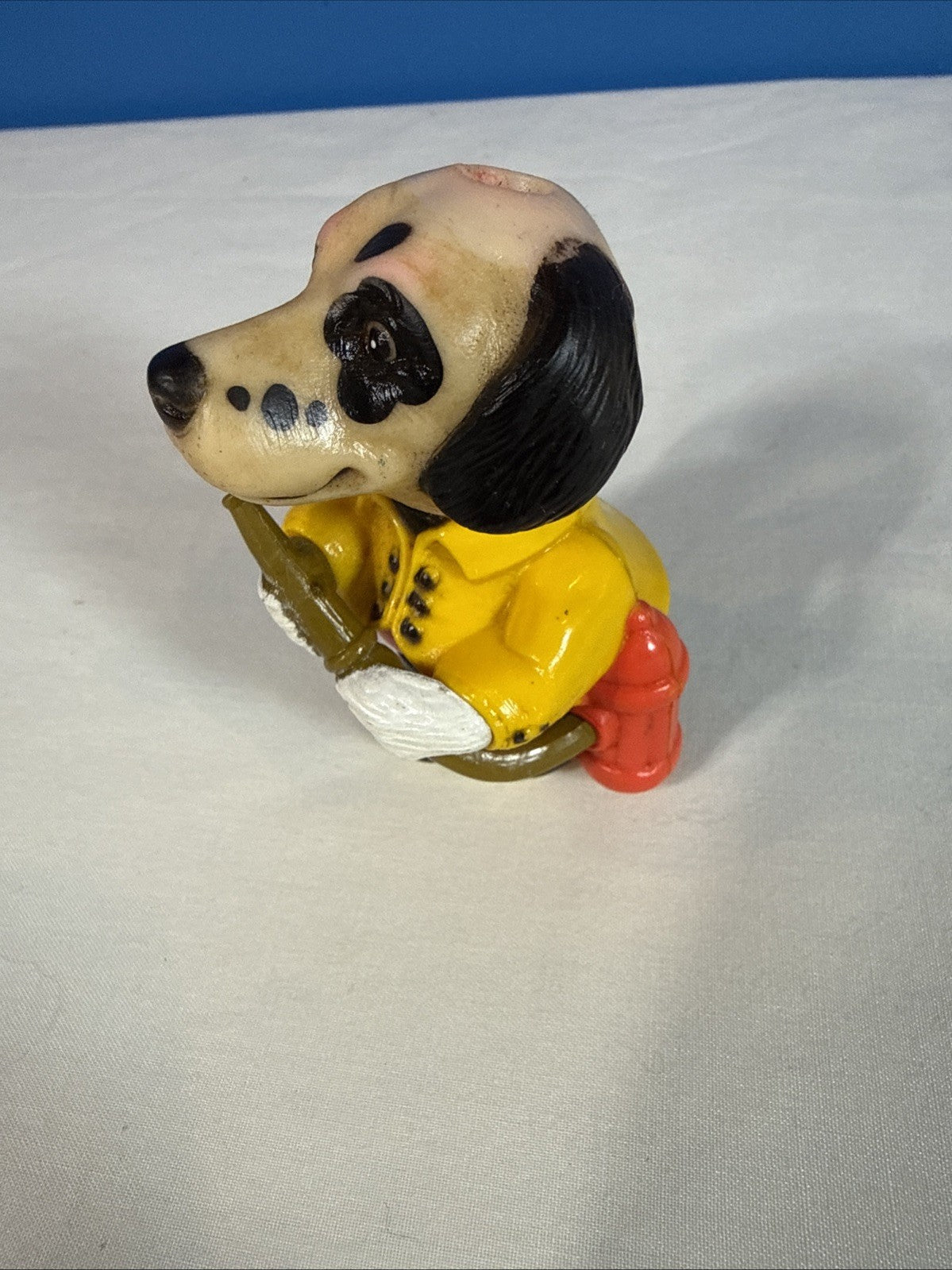 Vintage 1976 Mattel Hub Bubs Mr Dog Fire Fighter Happy Hollow Figure Toy