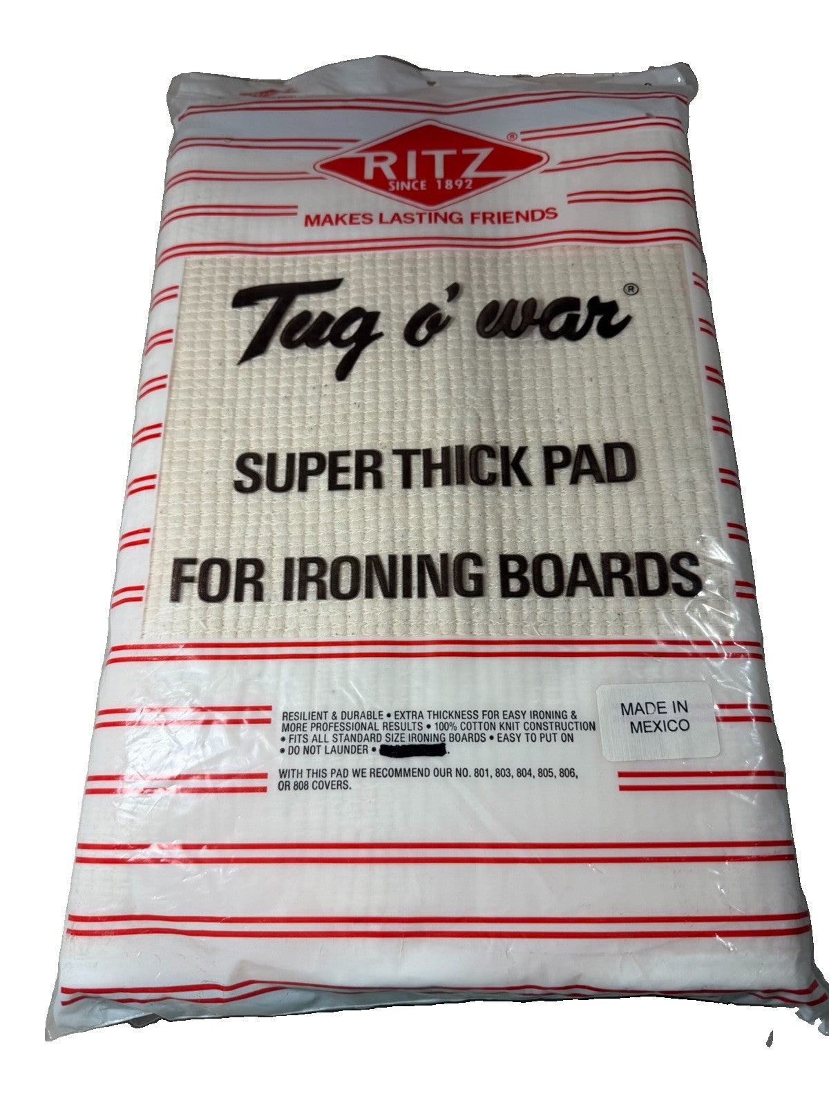 Vintage Ritz Tug O War Ironing Board Pad No 800 Super Thick Standard Size NEW