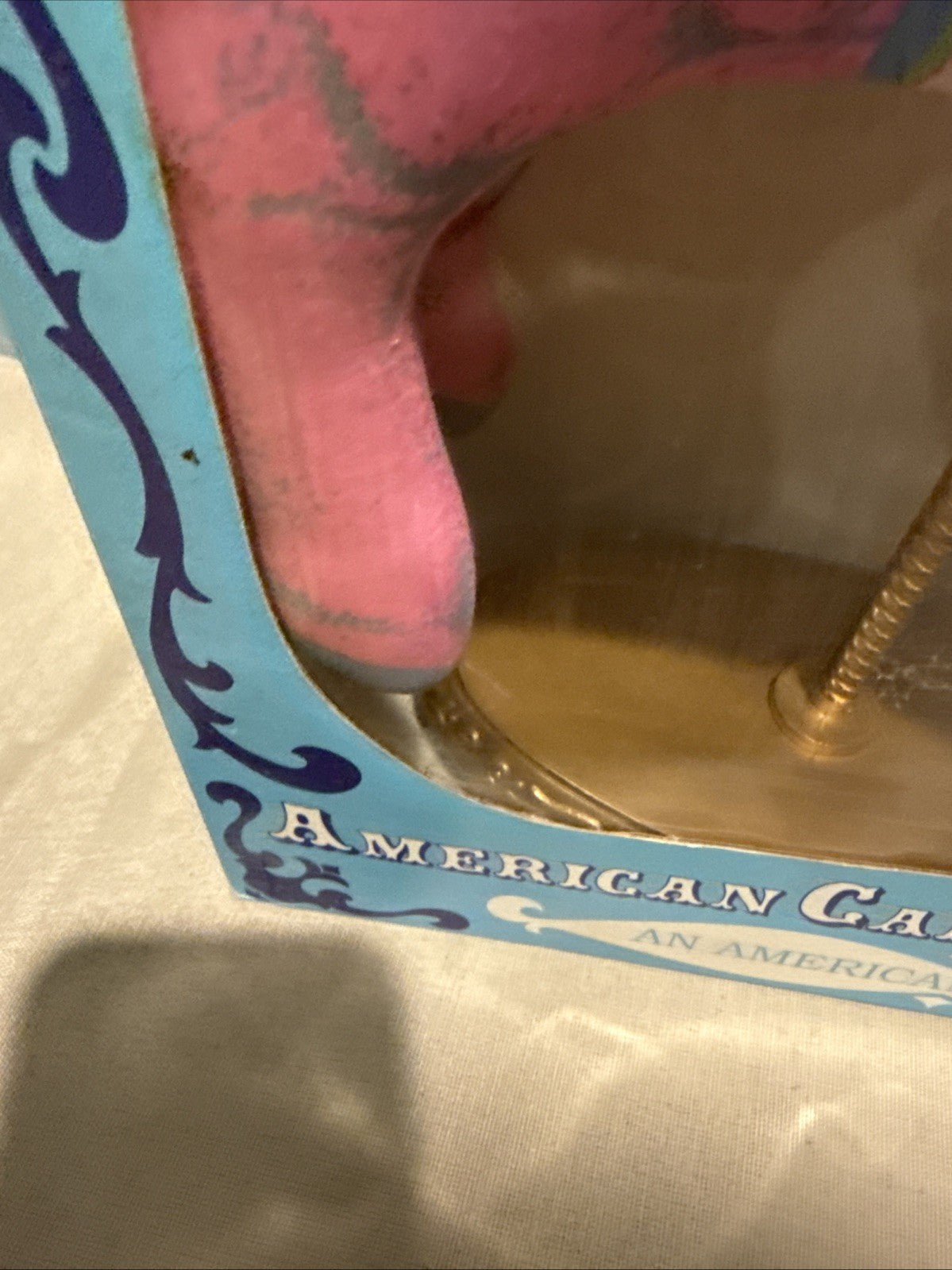 Vintage Herrington Galleries Carousel Pig Figurine Pink Pig NIB 14" NIB