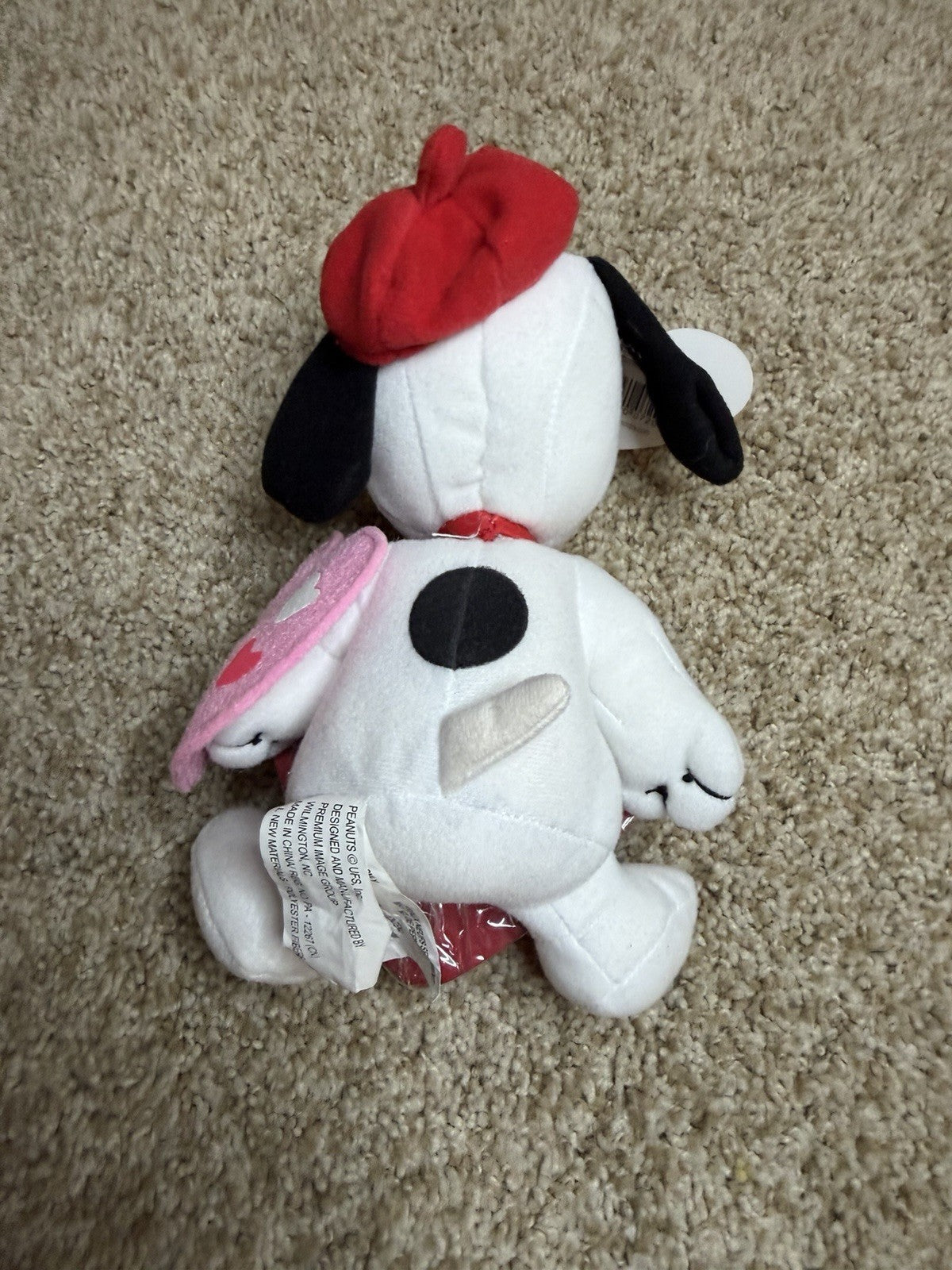 Vintage Peanuts Snoopy Belle Plush Lot Valentine Heart Easter Bunny 17"