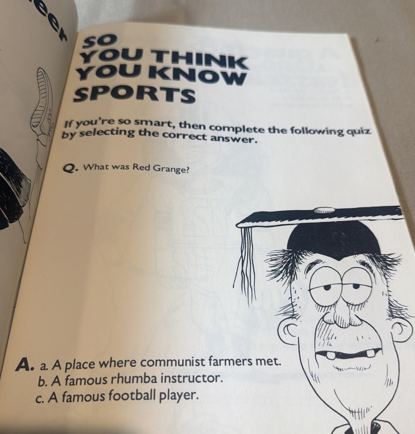 Vintage 1981 Sports Quiz You Can't Fail Unused Trivia Game Book