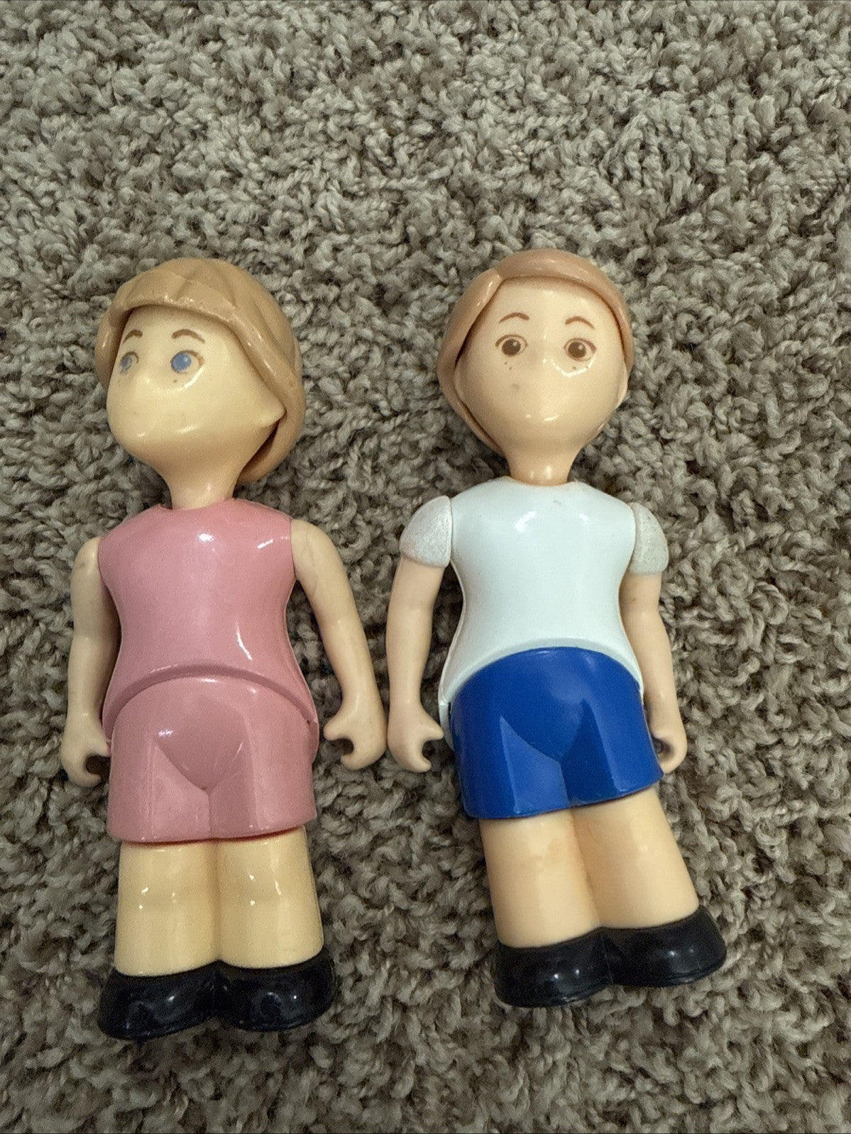 Vintage Little Tikes Dollhouse Family Mom Boy People Figures Lot Of 2