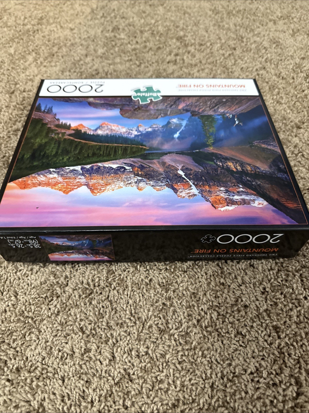 Buffalo Games 2000 Pc Puzzles Mountains on Fire Cabin Fever Kim Norlien Lot of 2