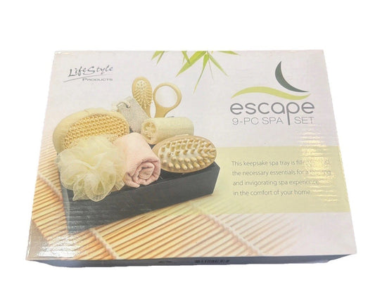 Escape 9 Piece Spa Bath Gift Set Lifestyle Products Relaxation Body Care New