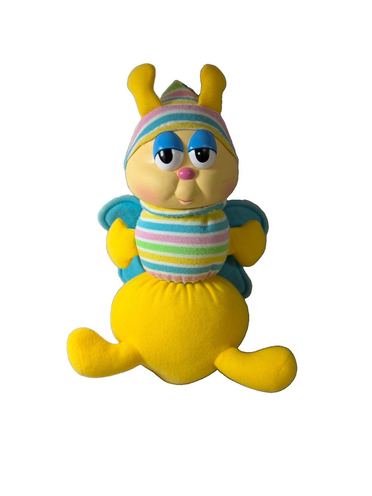 Vintage 1984 Hasbro Glo Friends GloBug Butterfly Plush Glow Worm Untested 10in