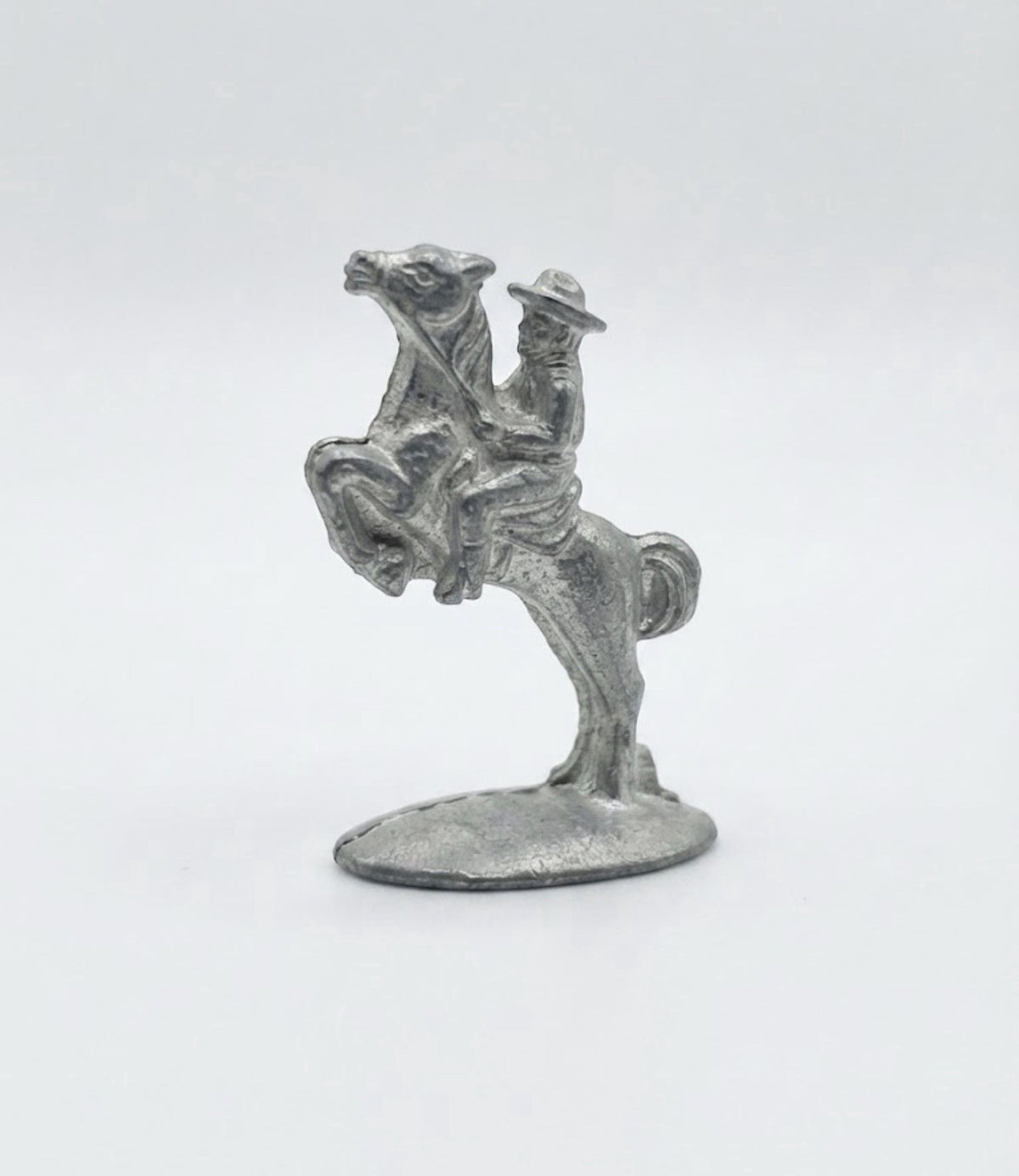 Vintage 1946 Monopoly Replacement Game Piece Horse Cowboy Rider Metal Token Pawn