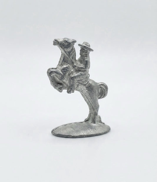 Vintage 1946 Monopoly Replacement Game Piece Horse Cowboy Rider Metal Token Pawn