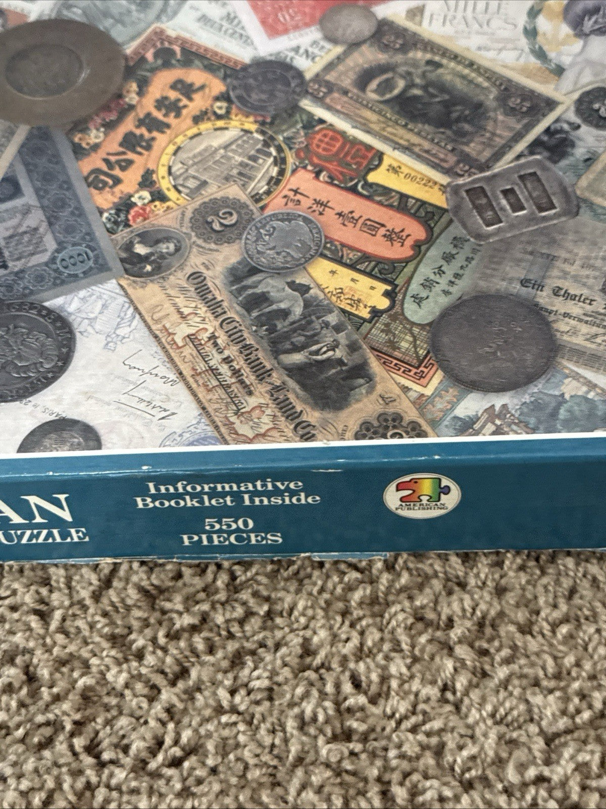 Smithsonian Vintage 550 Piece Currency Jigsaw Puzzle No 4811 Money With Booklet
