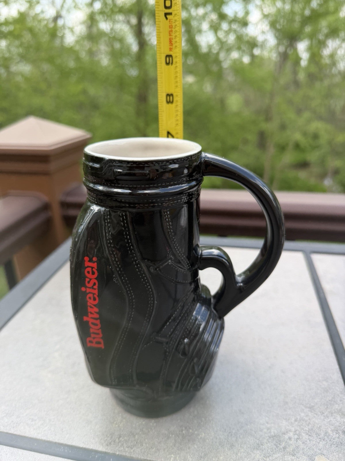 Budweiser Golf Bag Stein 1993 King of Beers Vintage Beer Mug 7"