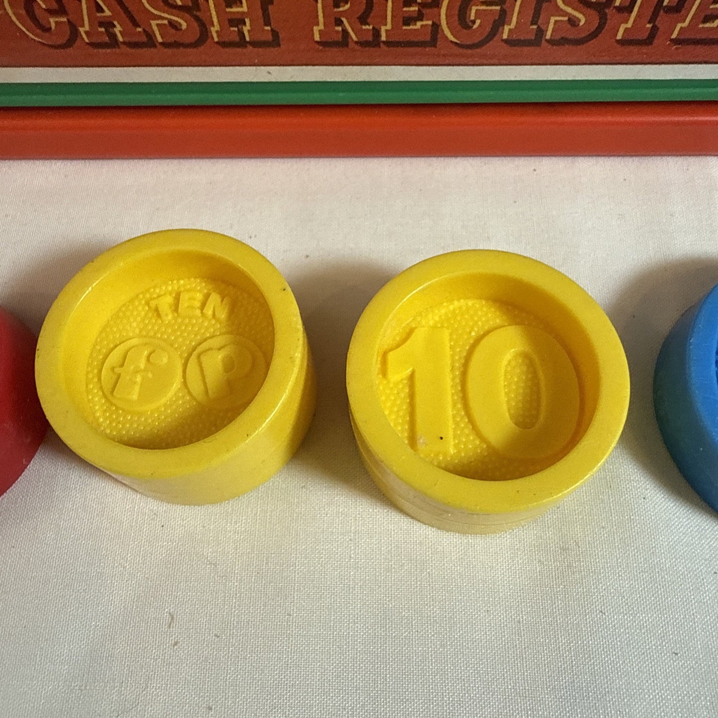 Vintage 1974 Fisher Price Cash Register Complete Coins Money Pretend Play Works