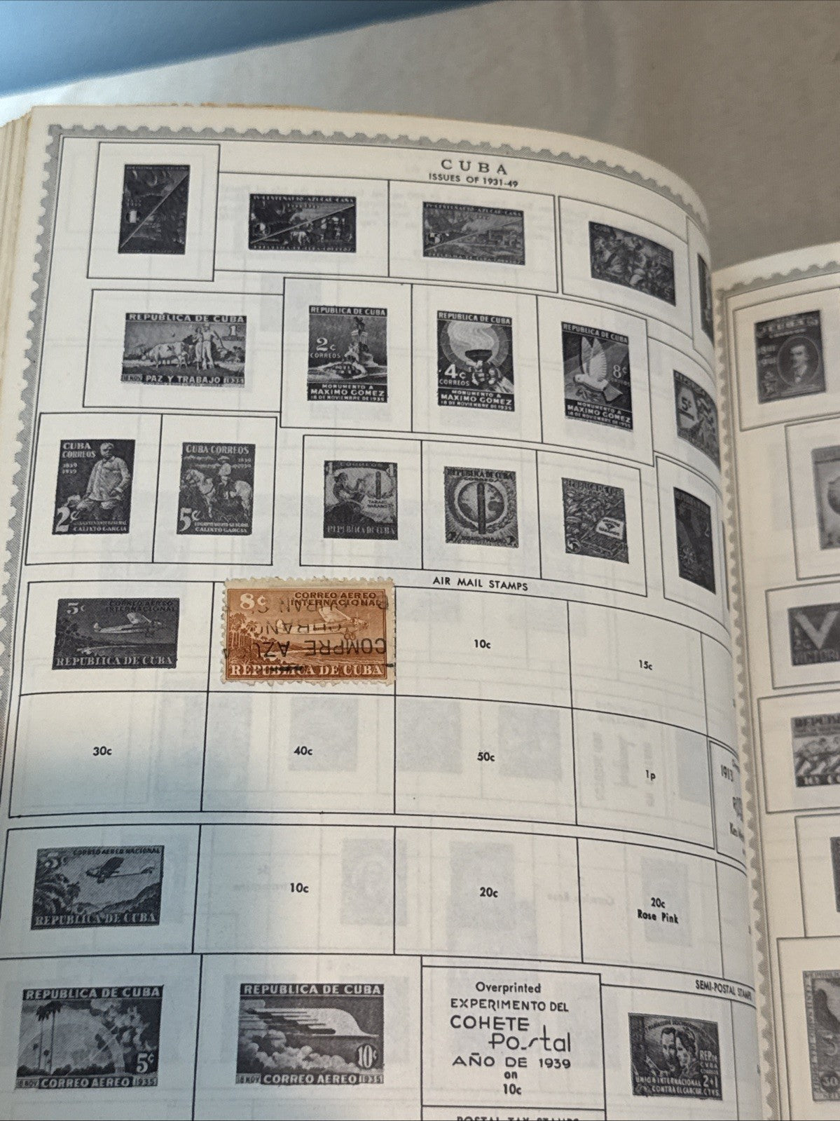 Worldwide Stamp Album Collection Comprehensive Many Stamps Canceled Mint Vintage