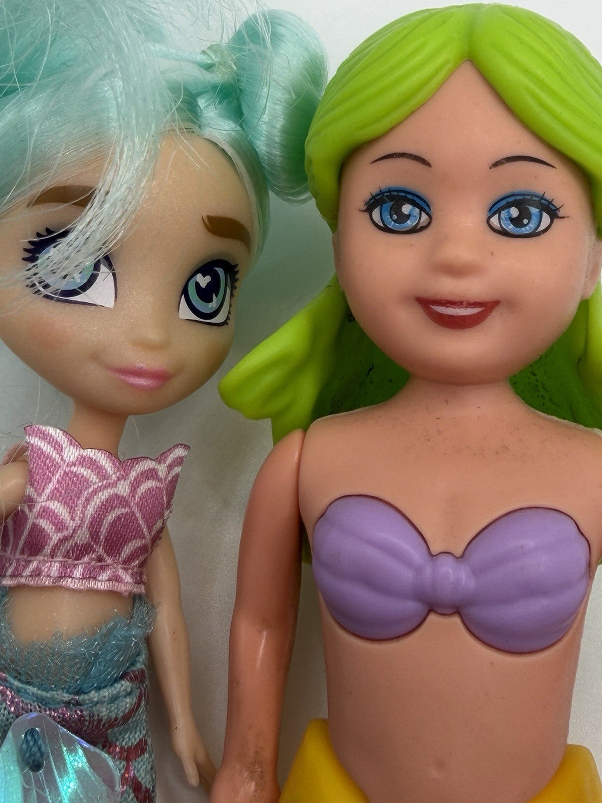 Vintage 1991 Playskool My Pretty Mermaid Lot of 2 Blue Tail Yellow Tail