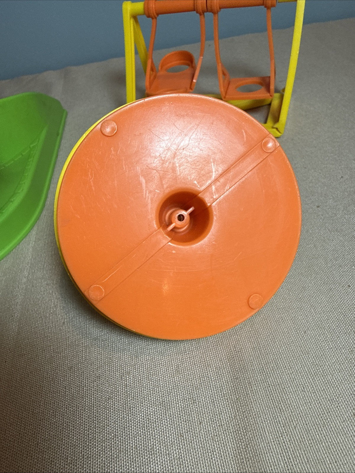 Vintage Fisher Price Little People Playground with RARE Blue Cube #2525 COMPLETE
