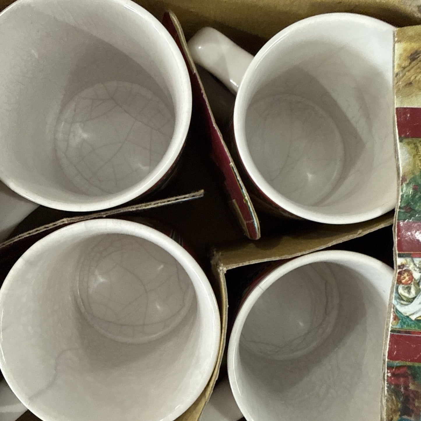 1987 Enesco The Gifted Line John Grossman Santa St Nicholas Mugs Set of 4 Box