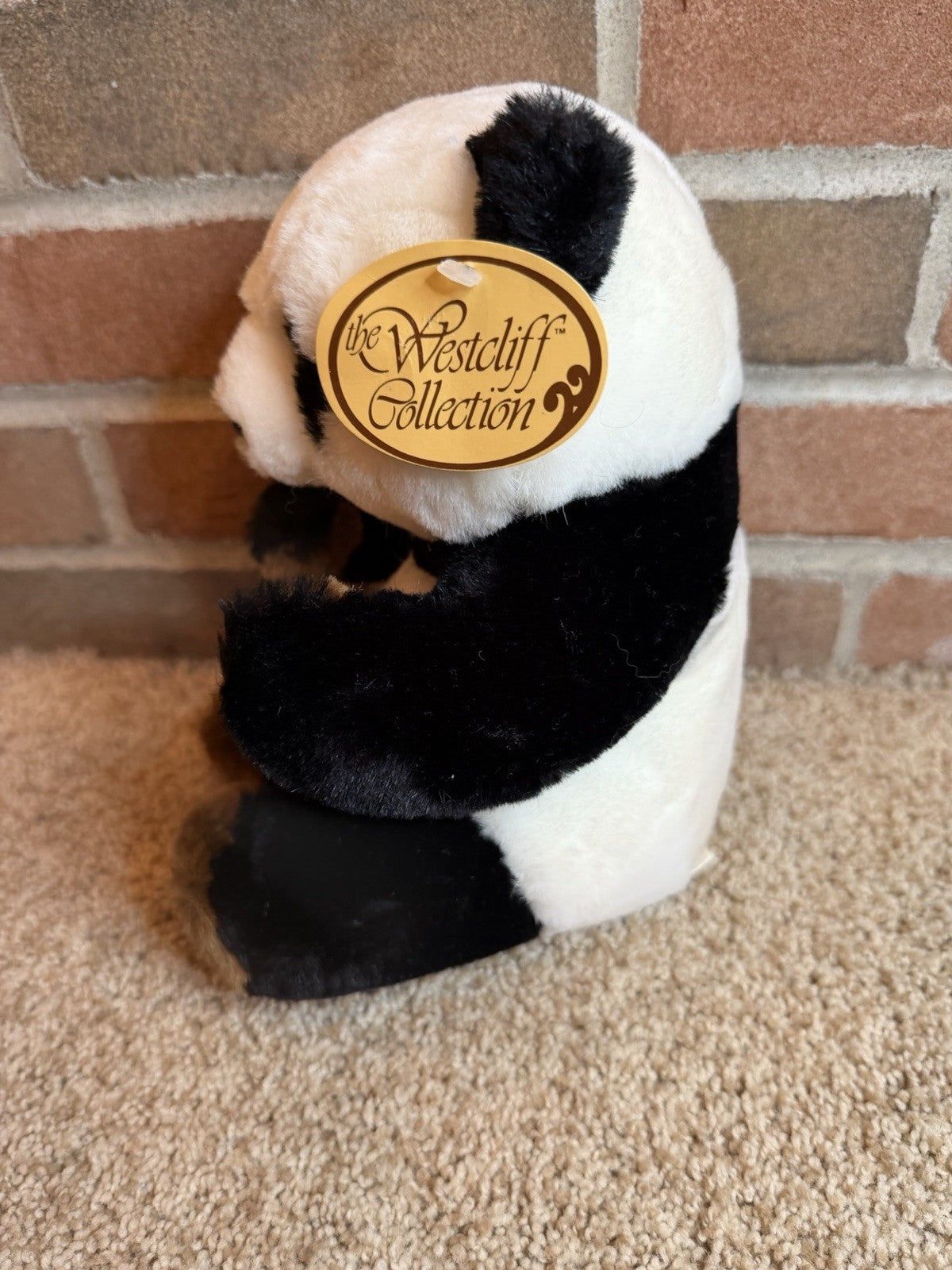 Vintage Westcliff Collection Panda Bear Plush Stuffed Animal 10" Black White
