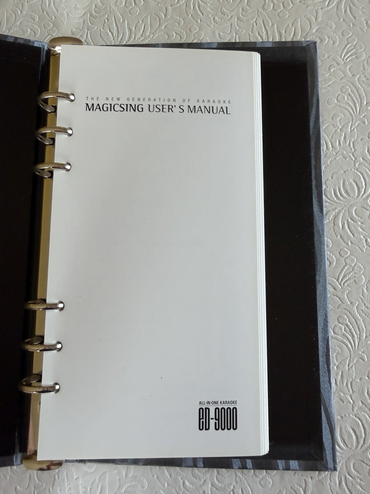 Vintage Magic Sing ED-9000 Karaoke Songbook Handbook User Manual Enter-Tech Book