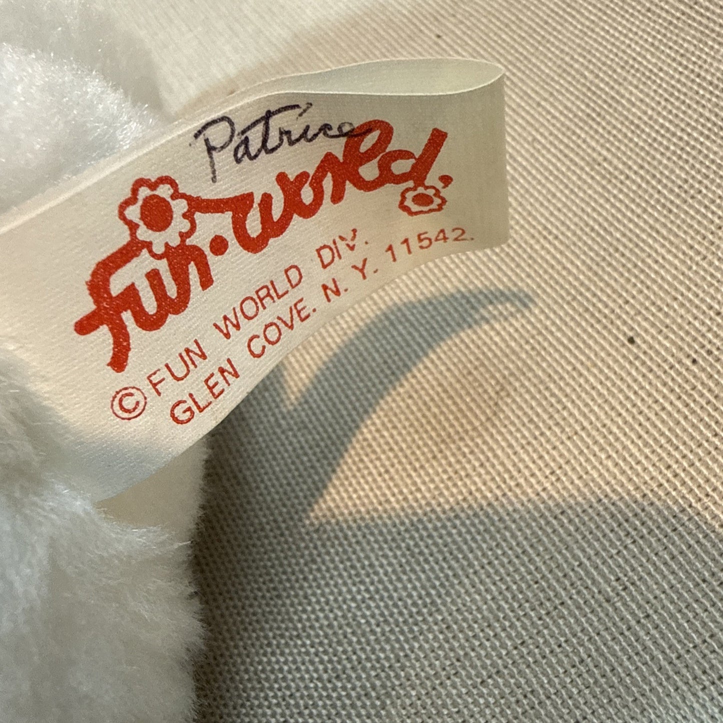 Vintage Fun World Patrice Plush Dog Rubber Face Paws Ornament Japan