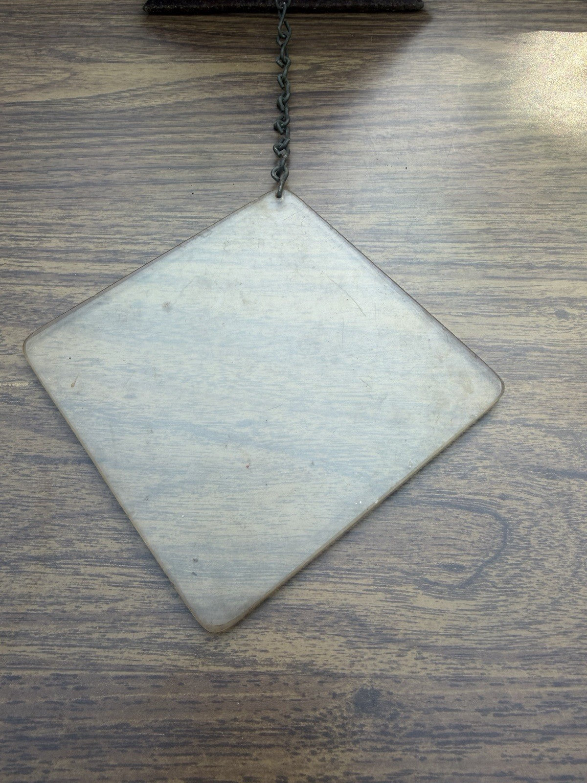 Vintage Joe Coniff Style Metal Triangle Wind Chime Bell Patina