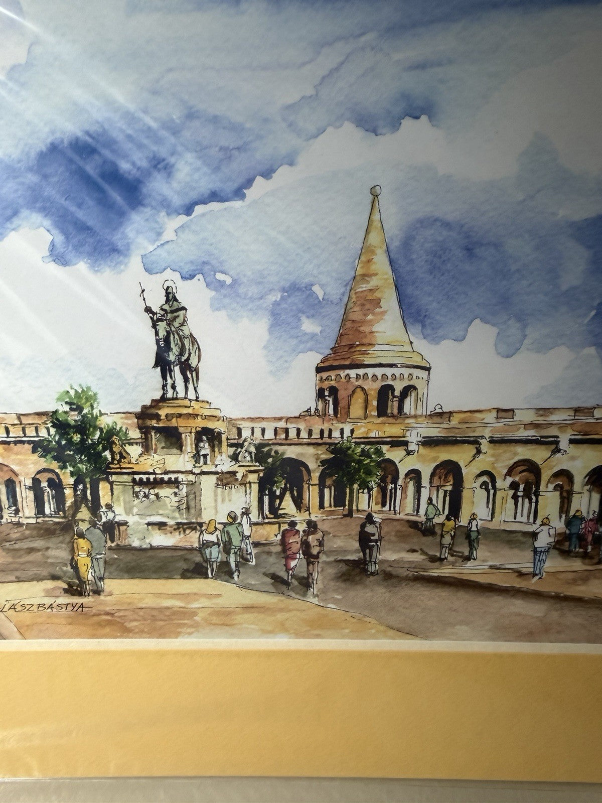 Vlad Nemo Signed Budapest Fishermans Bastion Watercolor Print NIB Hungary Art