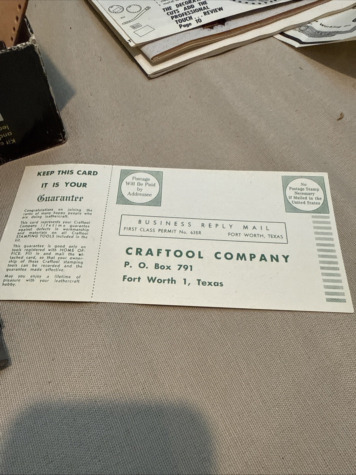 Vintage 1971 Tandy Leathercraft Kit 550 Old West Genuine Leather Project Set