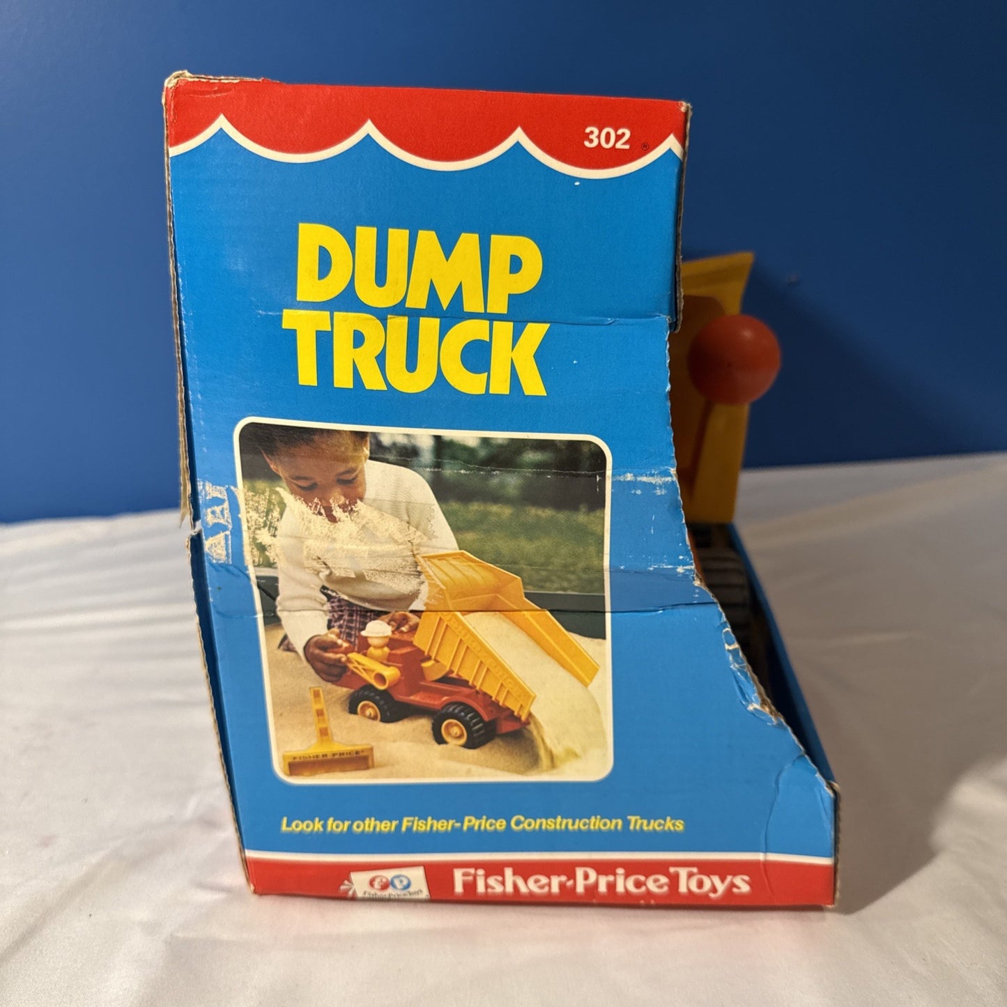 Vintage 1975 Fisher Price #302 Dump Truck Pre-owned with Original Box