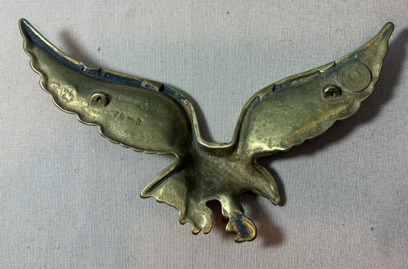 Vintage Solid Brass Eagle Wall Plaque Virginia Metalcrafters Bicentennial 1776