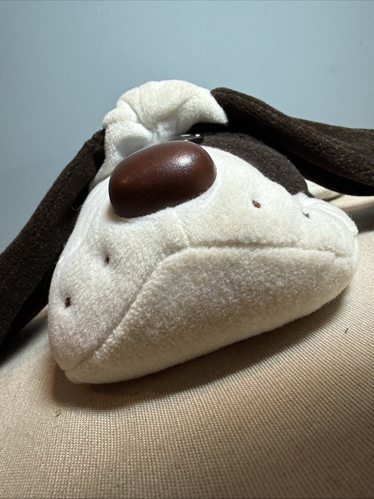 Vintage 1985 Tonka Pound Puppies White Brown 17 Inch Plush Stuffed Dog Toy Puppy