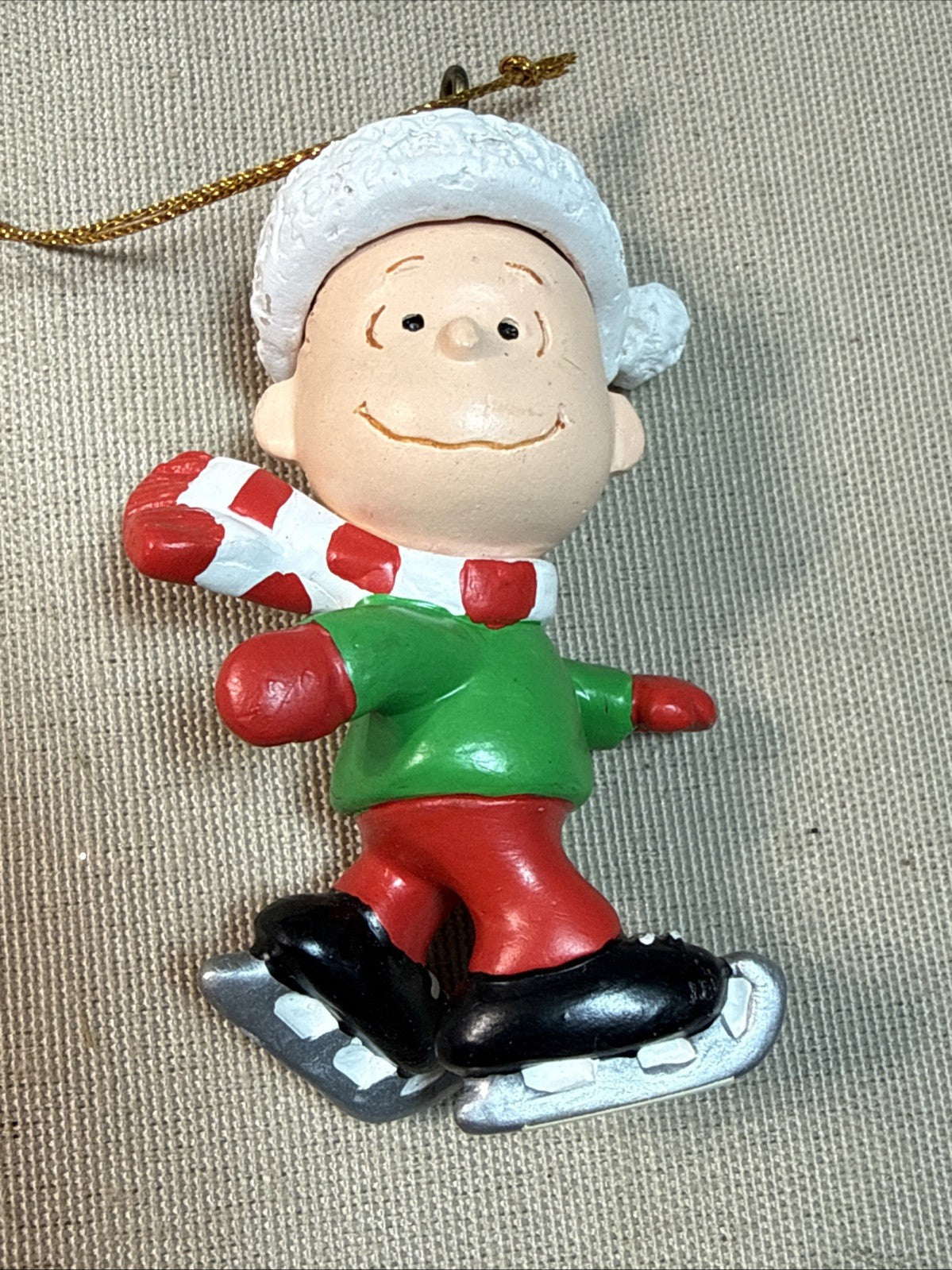 Vintage Silvestri Peanuts Christmas Ornaments Charlie Brown Lucy 1990 Pair