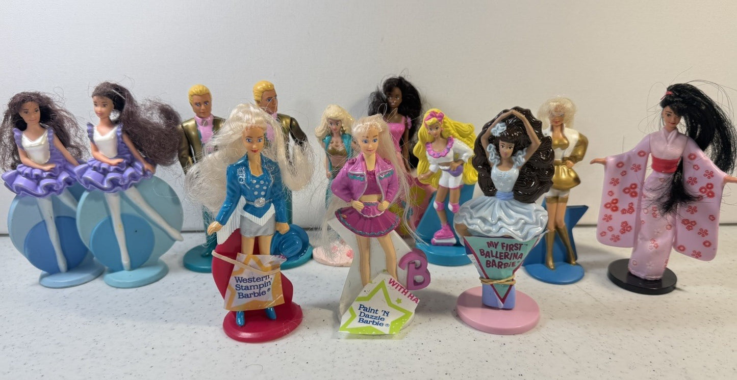 Vintage 1992 1993 McDonald's Barbie Happy Meal Toy Lot 12 Figurines