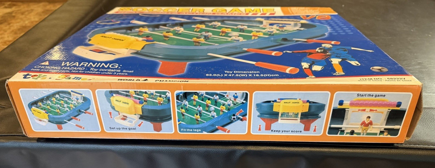 Vintage World Champion Tabletop Soccer Game Real Sports Action New in Box Toy