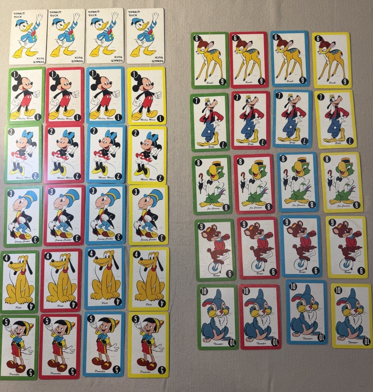 Vintage Disney Uncle Scrooge Donald Duck Comics Figure Playing Cards Mixed Lot