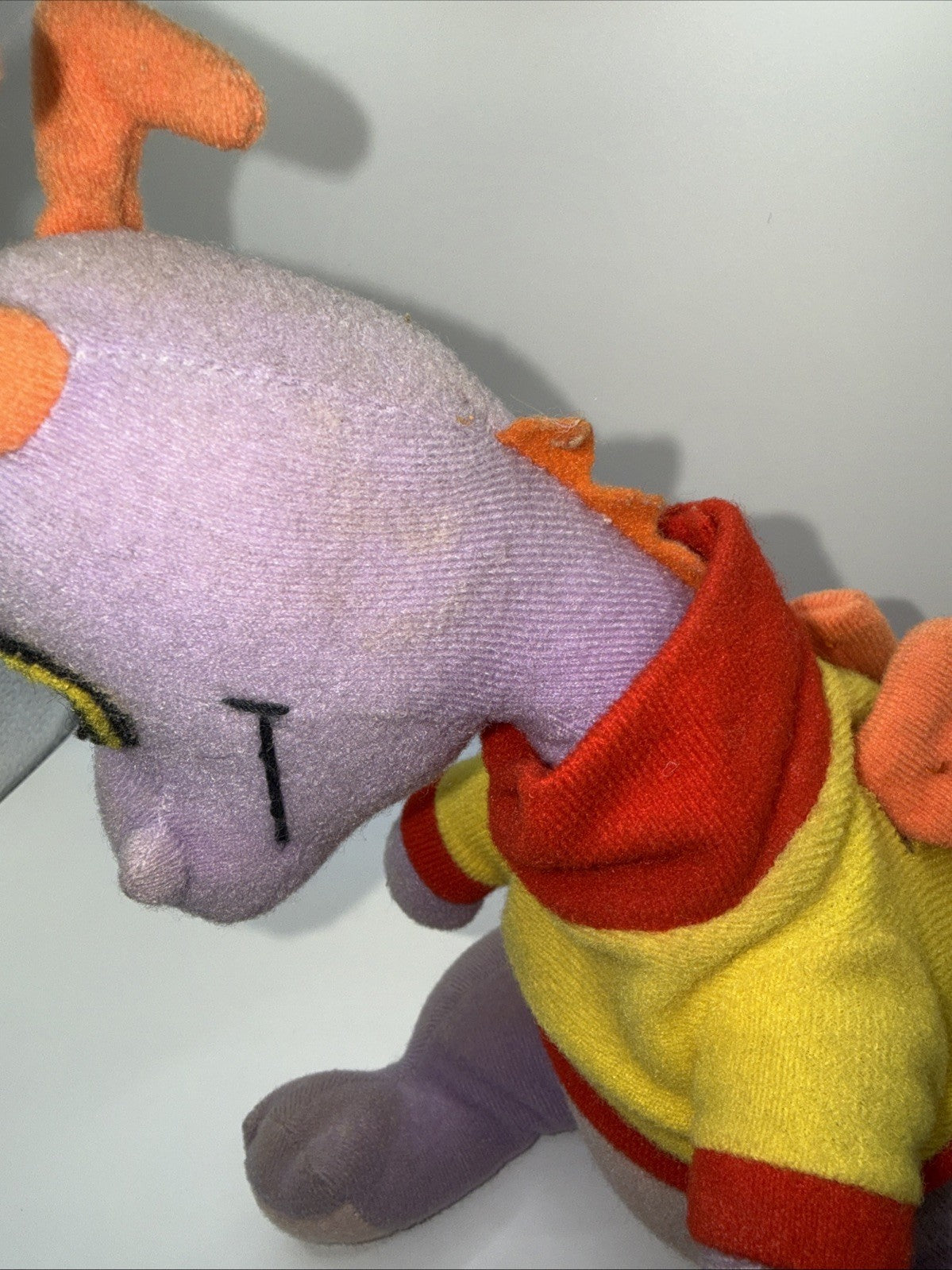 Vintage 1982 Walt Disney Figment Purple Dragon Plush 11" Well Loved