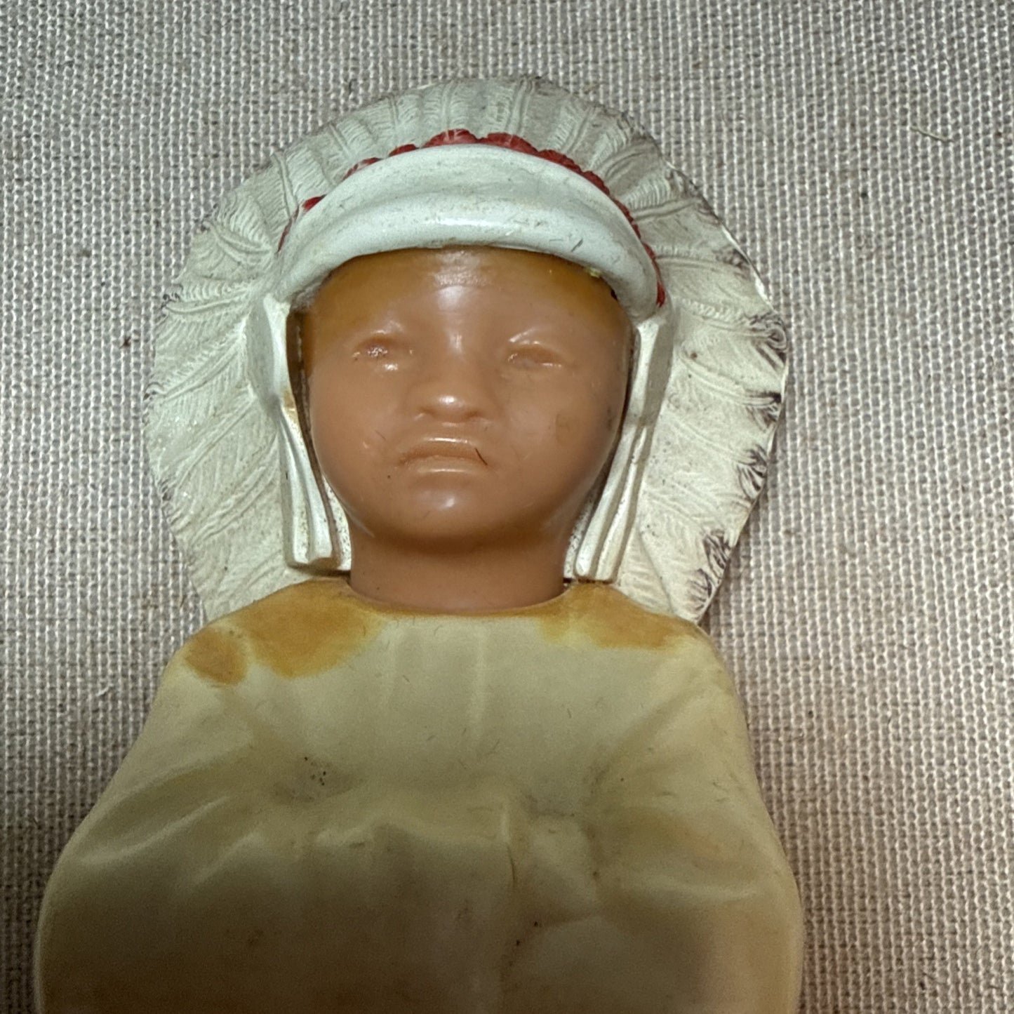 Vintage Native American Style Plastic Figurines Lot of 3 Celluloid Western