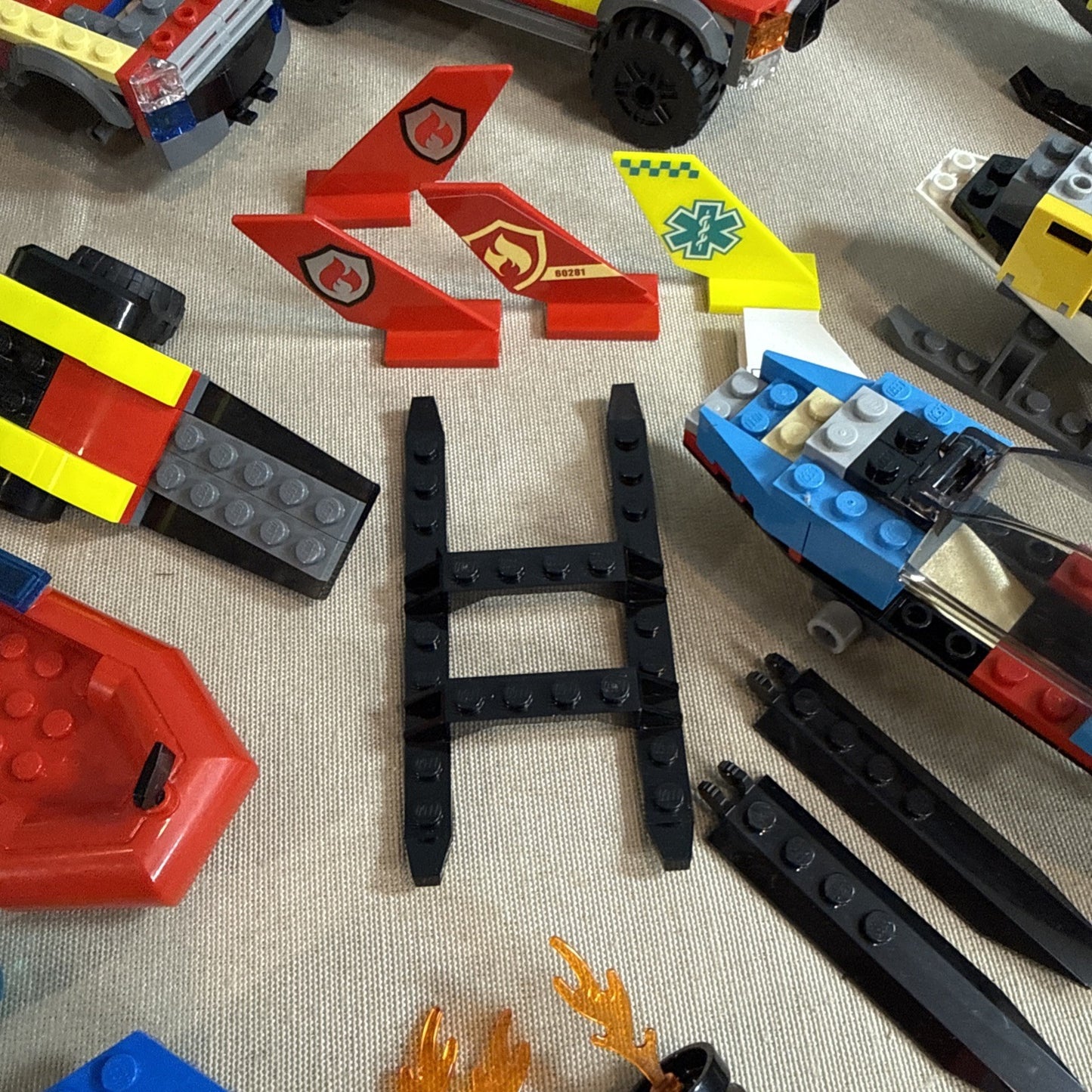 LEGO Fire Rescue Lot of Minifigures Firefighters Vehicles Accessories Parts