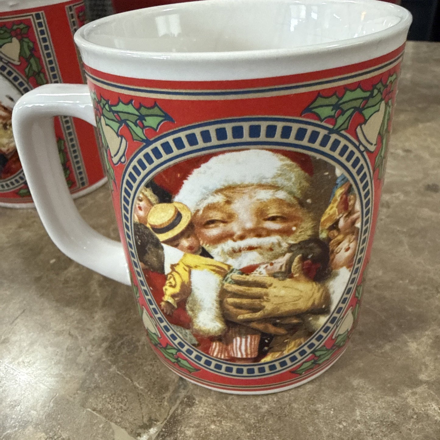 1987 Enesco The Gifted Line John Grossman Santa St Nicholas Mugs Set of 4 Box