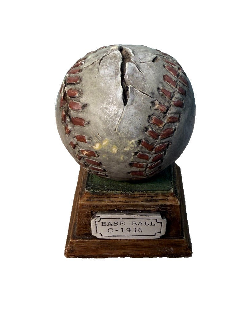 Vintage Commemorative Baseball Trophy Figurine Desk Display C 1936 Baseball