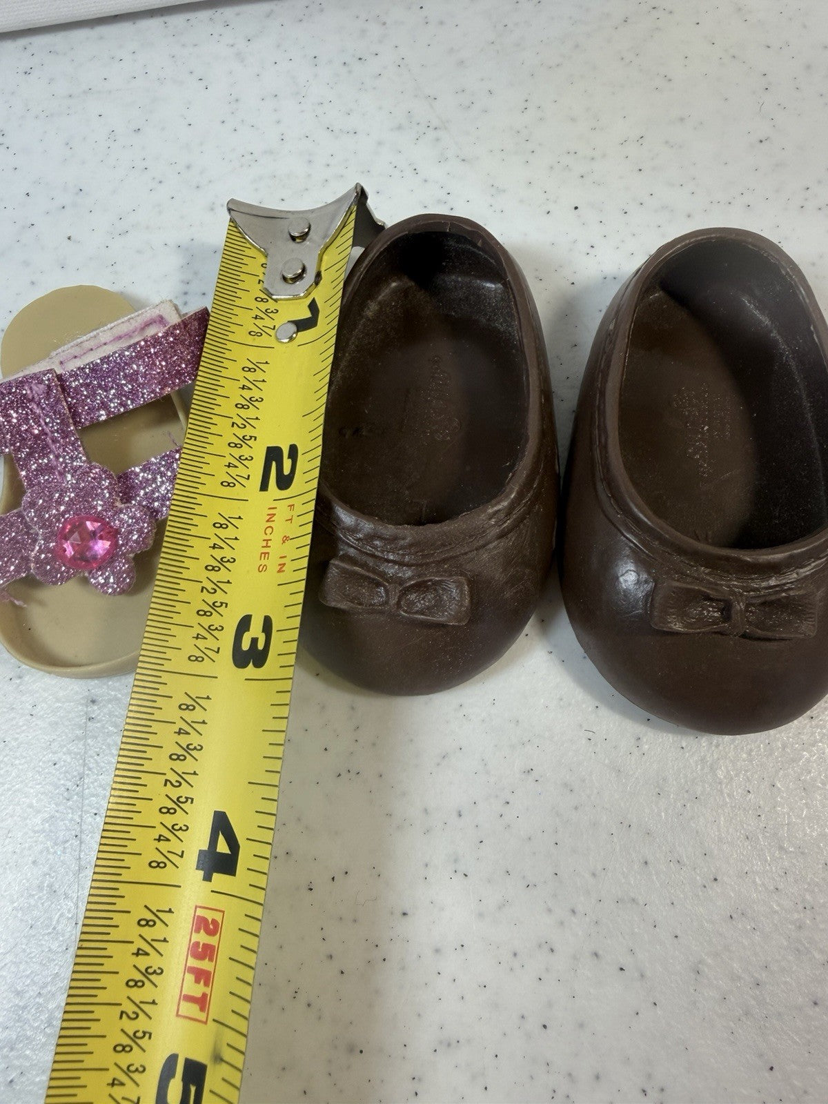 Our Generation Doll Shoes Lot Brown Bow Flats Pink Glitter Sandals 18 Inch Dolls