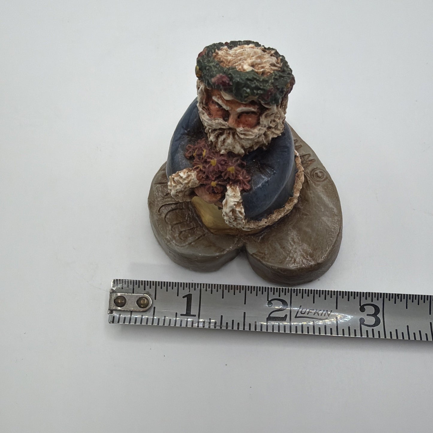 Vintage Hand Carved Wooden Santa Signed 1990 Old World Painted