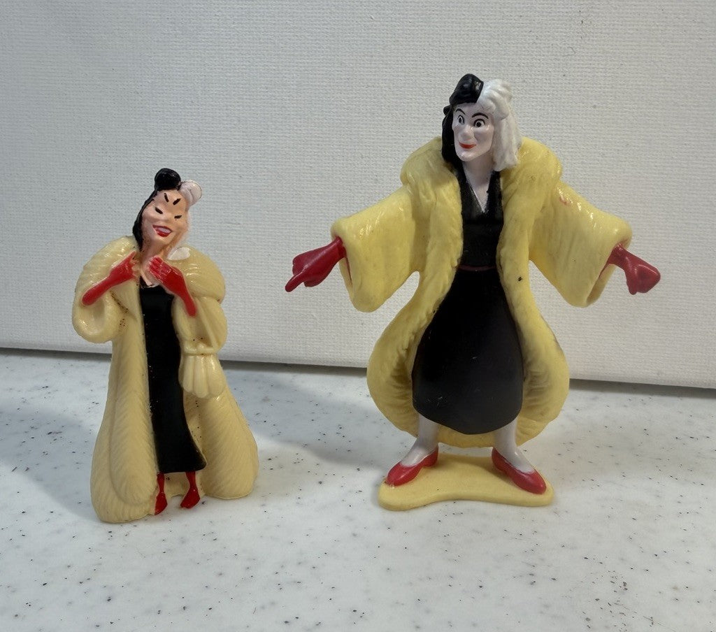 Vintage 1996 McDonalds 101 Dalmatians Toy Lot 21pc Cruella & 1978 Smuckers Book