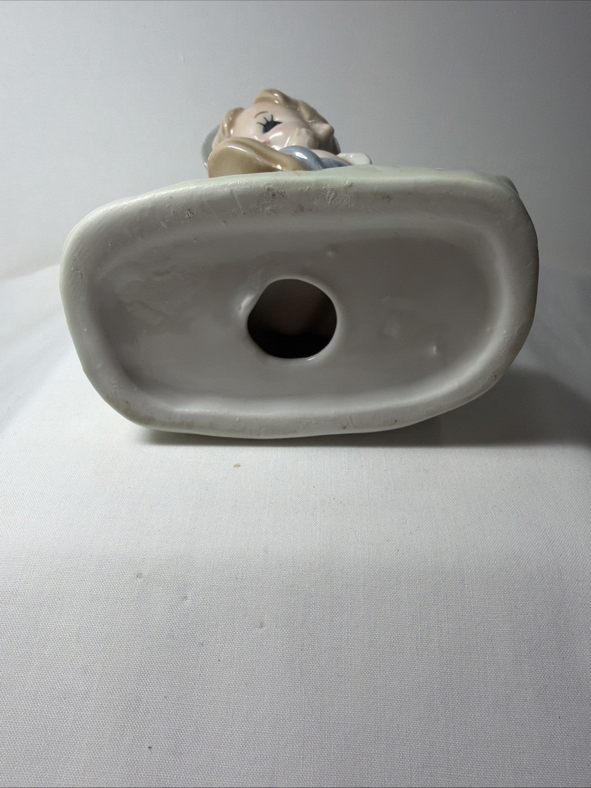 Vintage Porcelain Farm Boy Duck Figurine Japan 5 Inch Hand Painted Ceramic