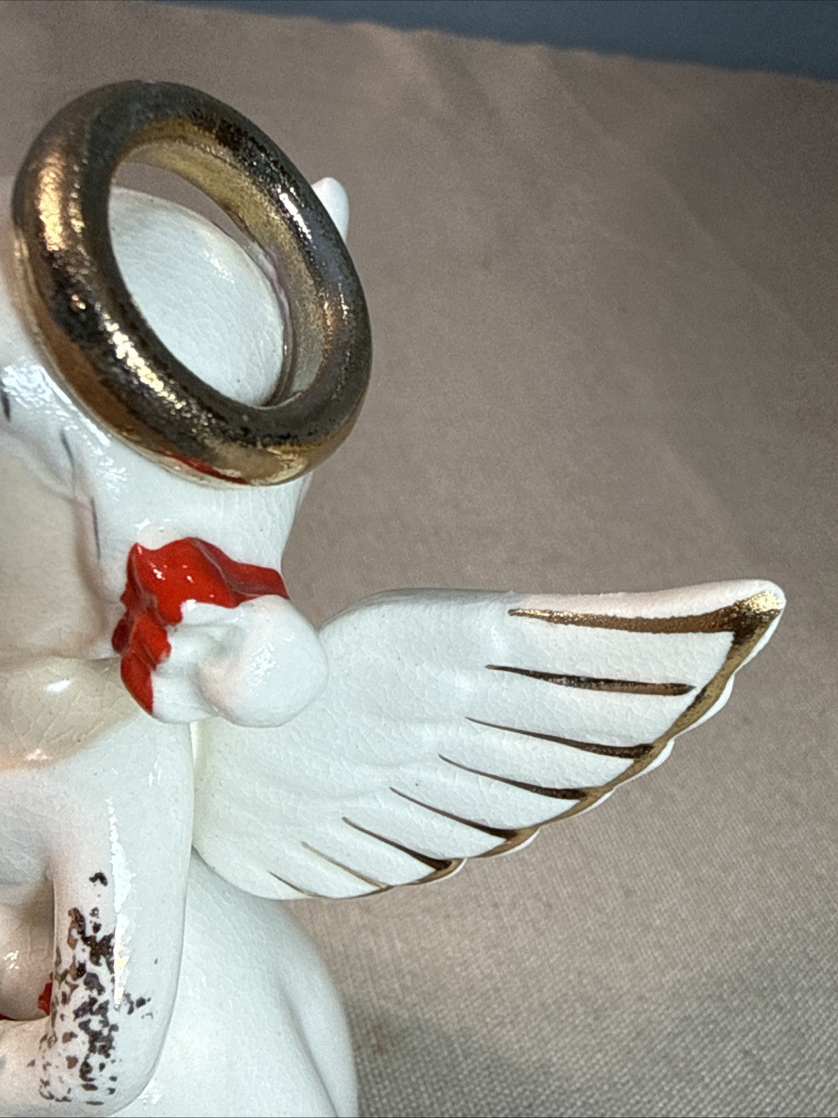 Vintage December Birthday Angel Girl Figurine Japan MB Daniels Highmount 4.5"