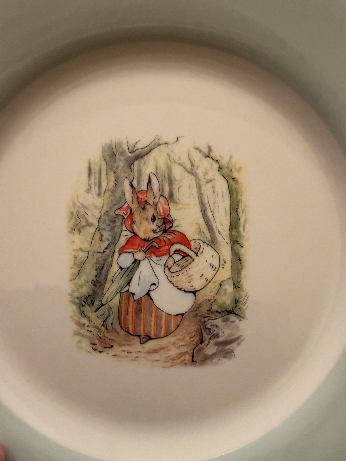 Pottery Barn Kids Peter Rabbit Beatrix Potter Plate Set of 4 Porcelain Dishes